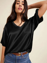 Load image into Gallery viewer, Satin Oversized Tee - Black
