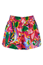 Load image into Gallery viewer, Bright Hot Pink Multicolor Linen Short
