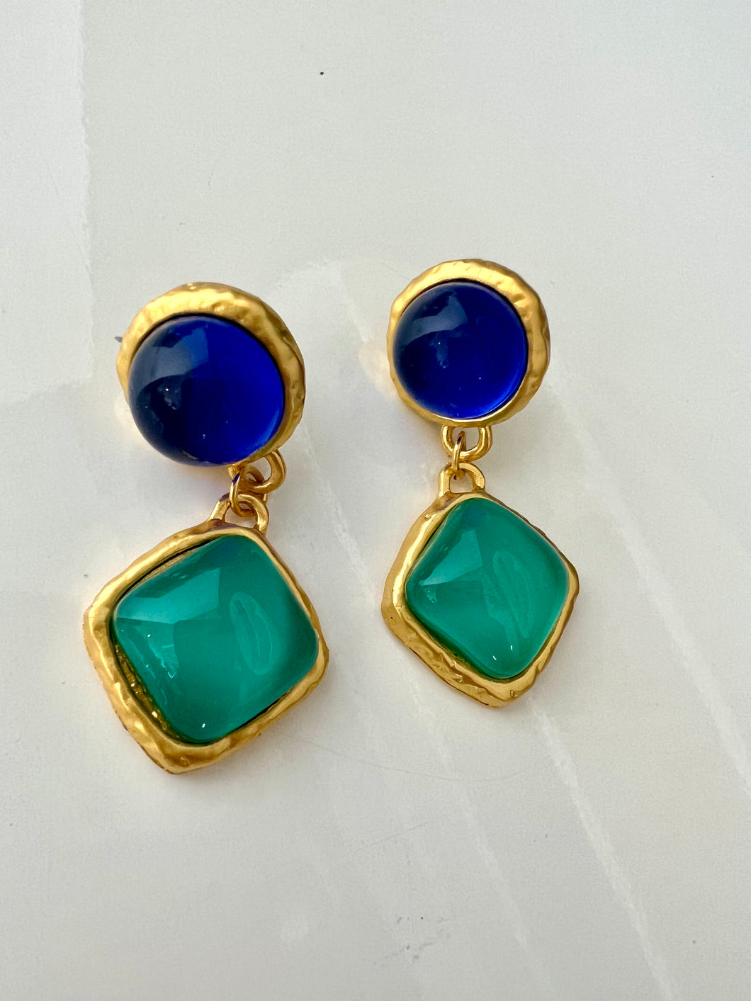 Double Drop Blues Earrings