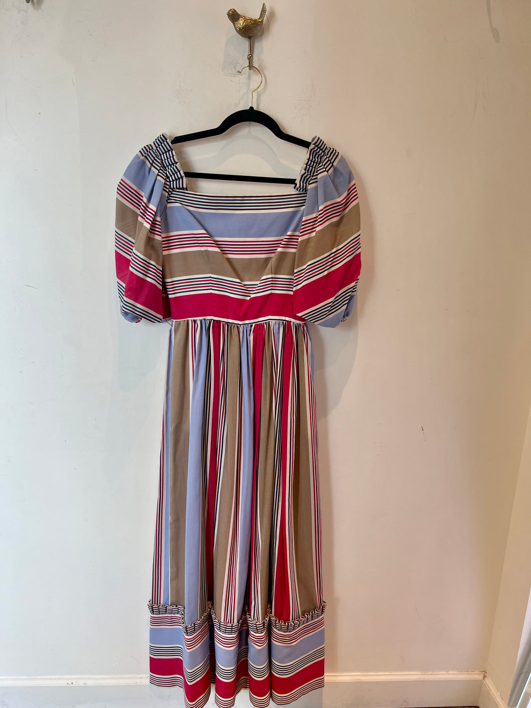 Vintage Victor Costa Striped Maxi Dress