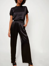 Load image into Gallery viewer, Black Silky Sateen Pants
