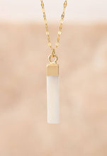 Load image into Gallery viewer, Gold Dipped Mother of Pearl Bar Necklace
