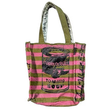 Load image into Gallery viewer, Andy Warhol Pink Campbell&#39;s Soup Canvas Tote Bag
