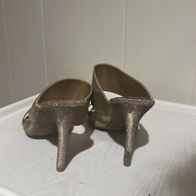 Load image into Gallery viewer, Gold Sparkle Slide Heels
