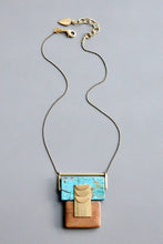 Load image into Gallery viewer, HYL1018 Turquoise and jasper Artdeco necklace
