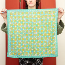 Load image into Gallery viewer, Turquoise Sunshine Cotton Bandana
