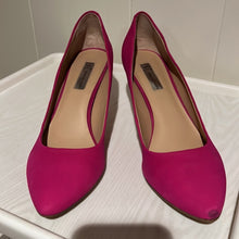 Load image into Gallery viewer, INC Hot Pink Faux Suede Heels
