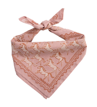 Load image into Gallery viewer, Wild Horses Pink Rust Cotton Bandana
