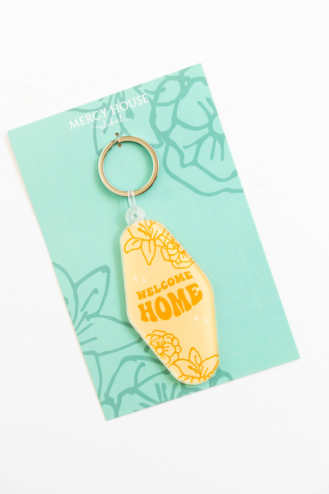 Welcome Home | Retro Hotel Keychain