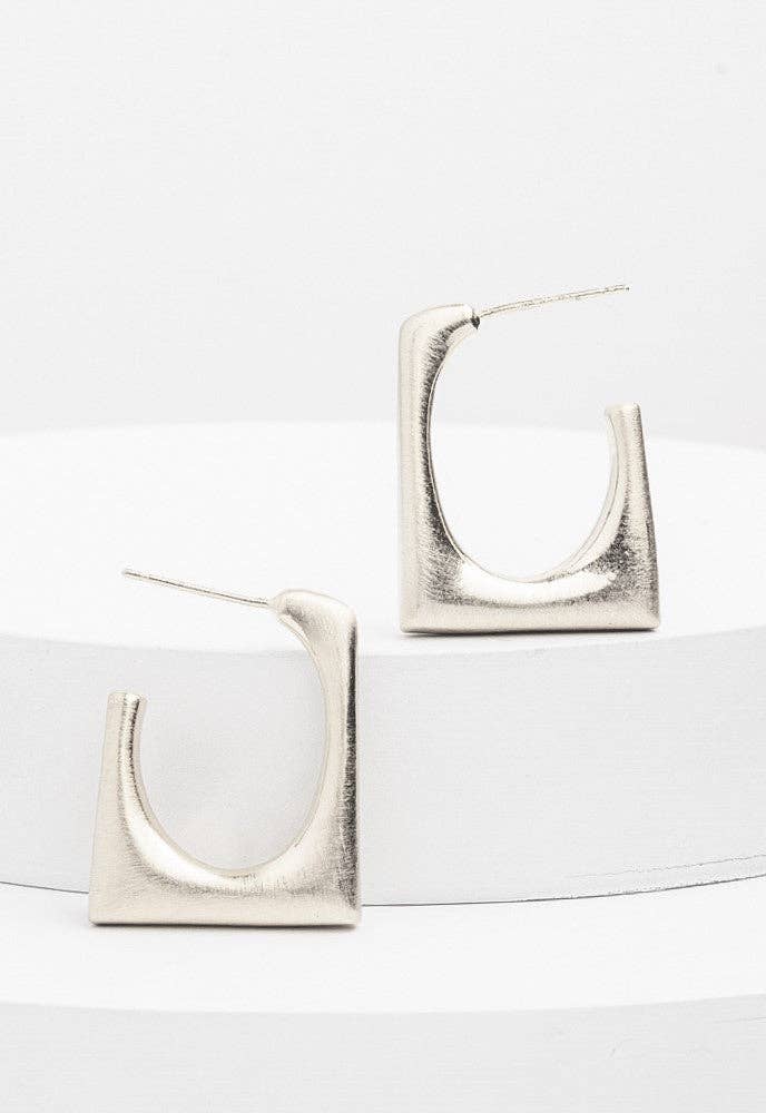 Geometric Hoops in Silver