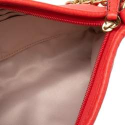 COACH Coral Orange Leather Mini Pochette – Oak + Sparrow Boutique