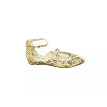 Load image into Gallery viewer, Louise et Cie Beige Snake Flats - Size 9
