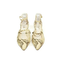 Load image into Gallery viewer, Louise et Cie Beige Snake Flats - Size 9
