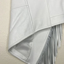 Load image into Gallery viewer, Rebecca Minkoff White Lambskin Leather Fringe Vest - Small
