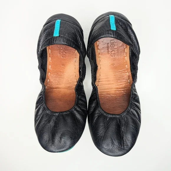 Black Leather Tieks - Size 8