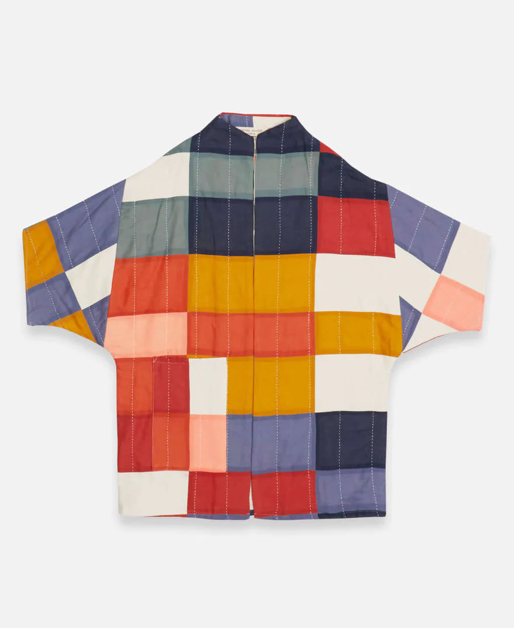 Quilted Multi-Check Cocoon Jacket