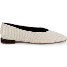 Load image into Gallery viewer, Saks Fifth Avenue Snake-Embossed Leather Ballet Flats
