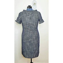 Load image into Gallery viewer, Tory Burch Blue Tweed Shift Dress Dress - Size 8
