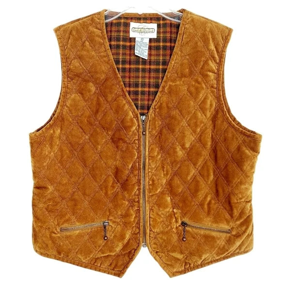 Vintage Cambridge Quilted Suede Vest