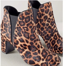 Load image into Gallery viewer, White House Black Market Leopard Calf Hair Booties - Size 7.5
