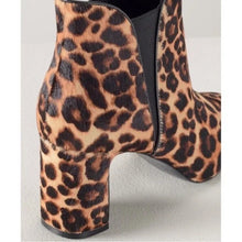 Load image into Gallery viewer, White House Black Market Leopard Calf Hair Booties - Size 7.5
