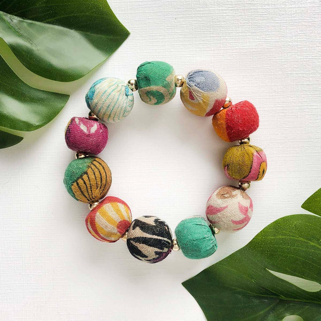 Kantha Bauble Bracelet, large