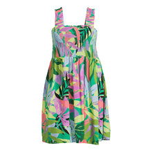 Load image into Gallery viewer, Terra &amp; Sky Tropical Smocked Sleeveless Dress- 0X
