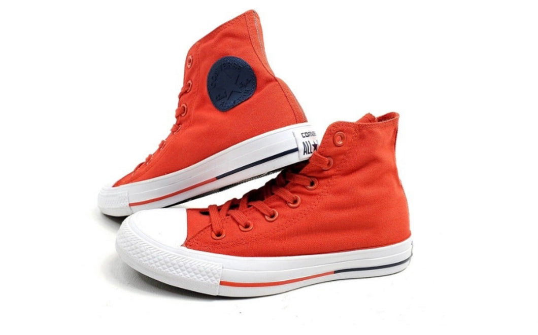 Red Converse Hightops - Size 9