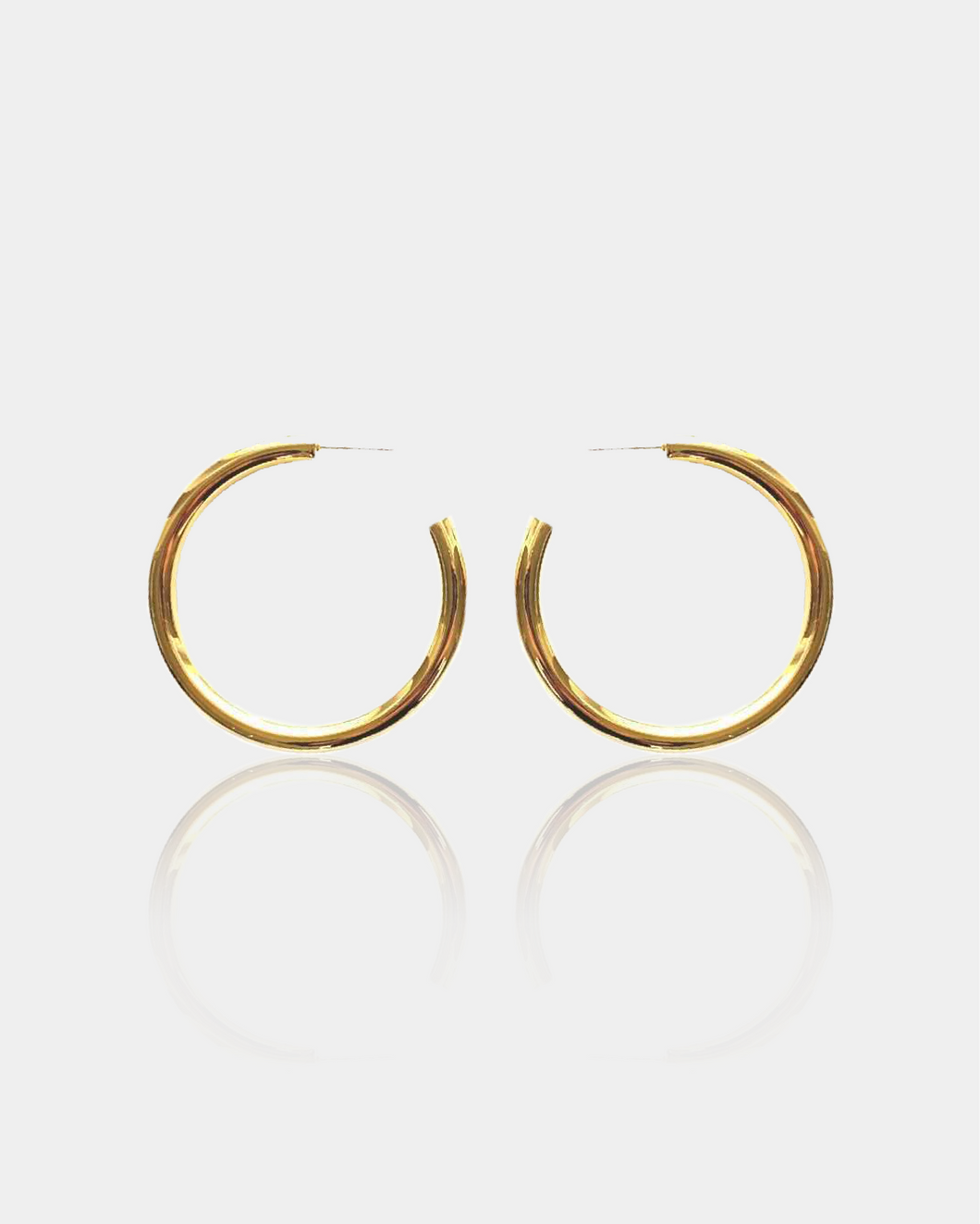 Hollow Polished Hoops - 2