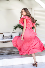 Load image into Gallery viewer, Carmen Maxi Dress - Watermelon
