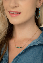 Load image into Gallery viewer, Stacked Cube Stones Necklace Multi - Lapis
