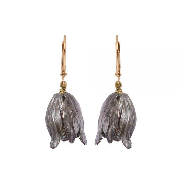 Gunmetal Tulip Earrings