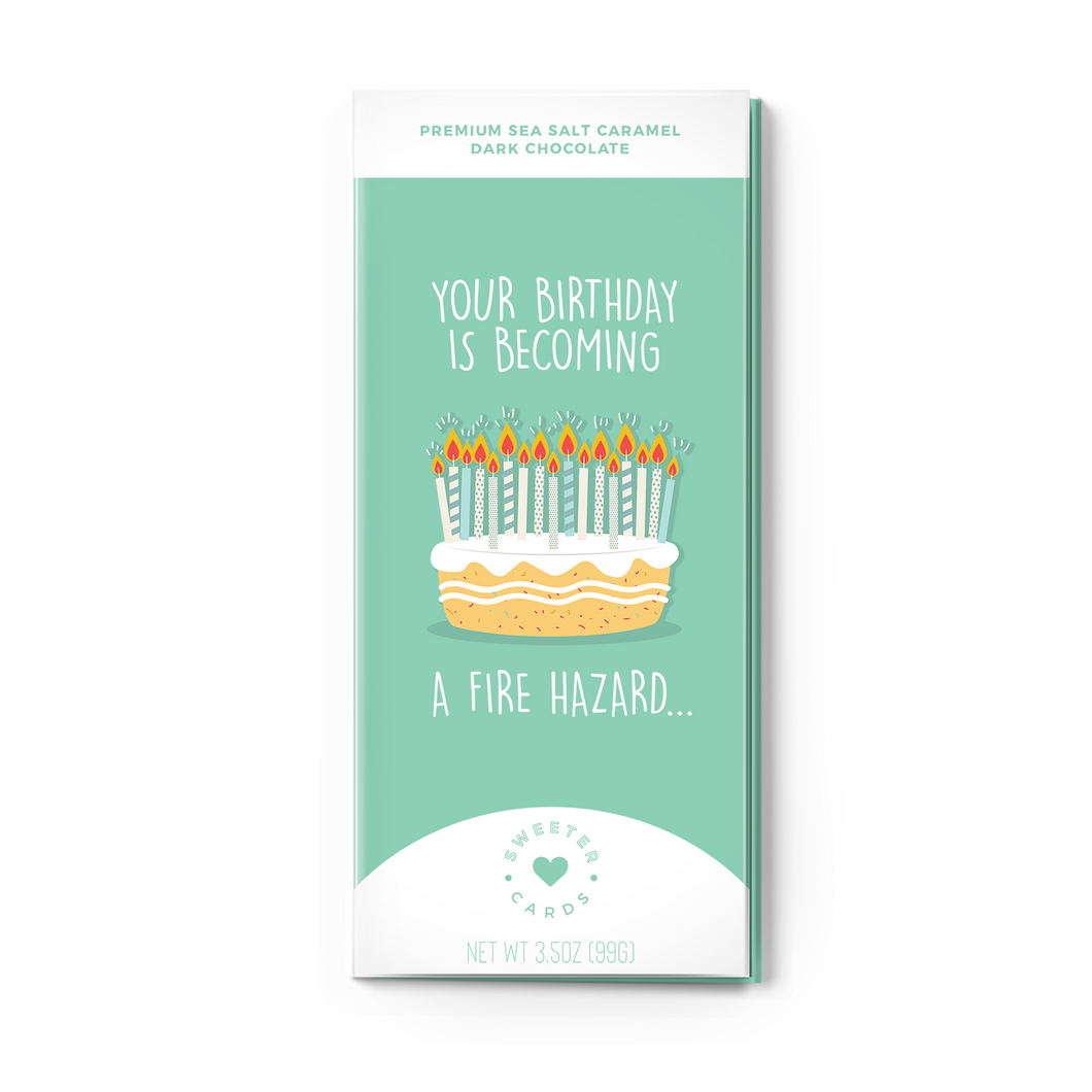 Happy Birthday Card - You're a Fire Hazard
