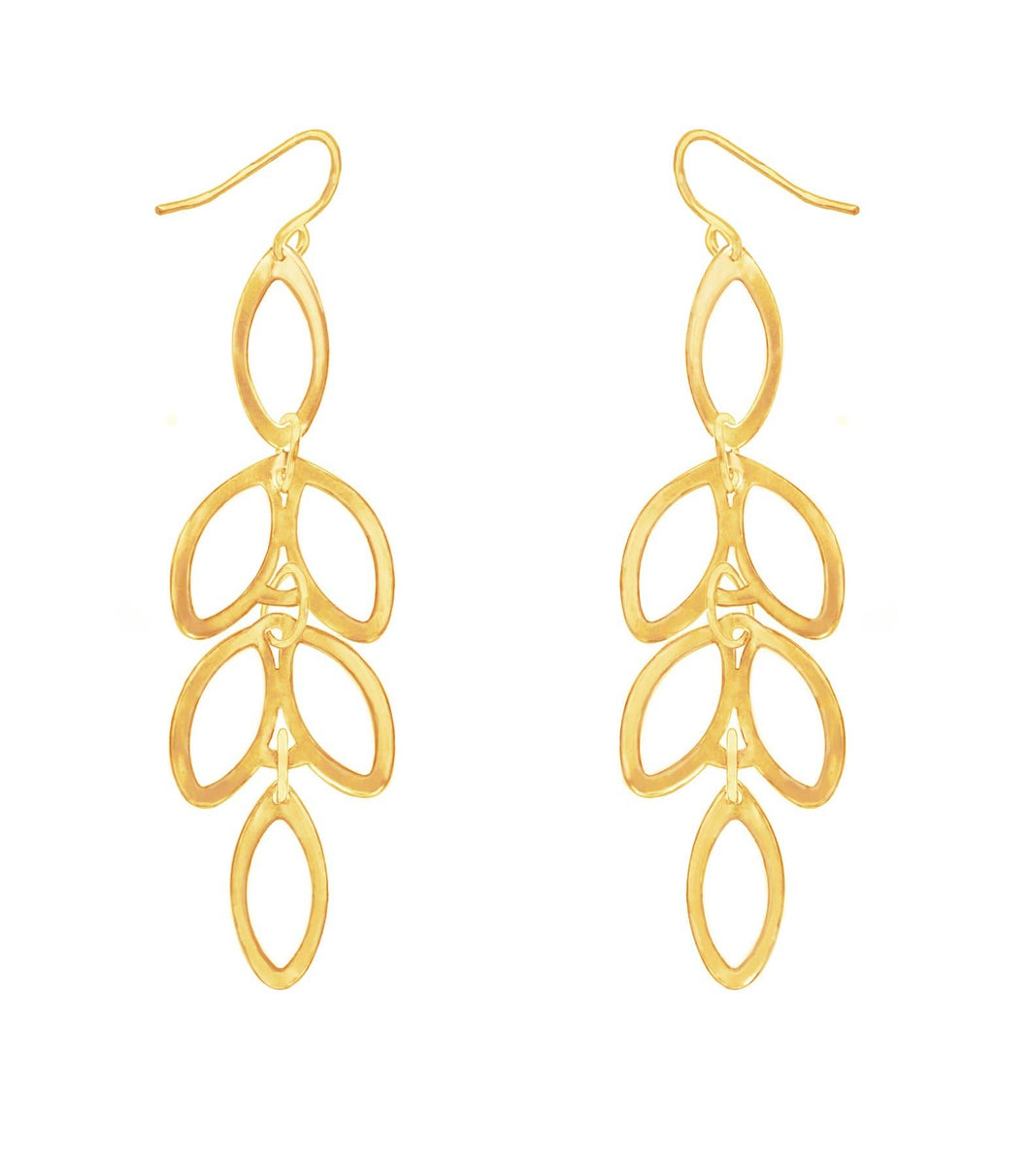 Catalina Gold Falling Leaves Earring