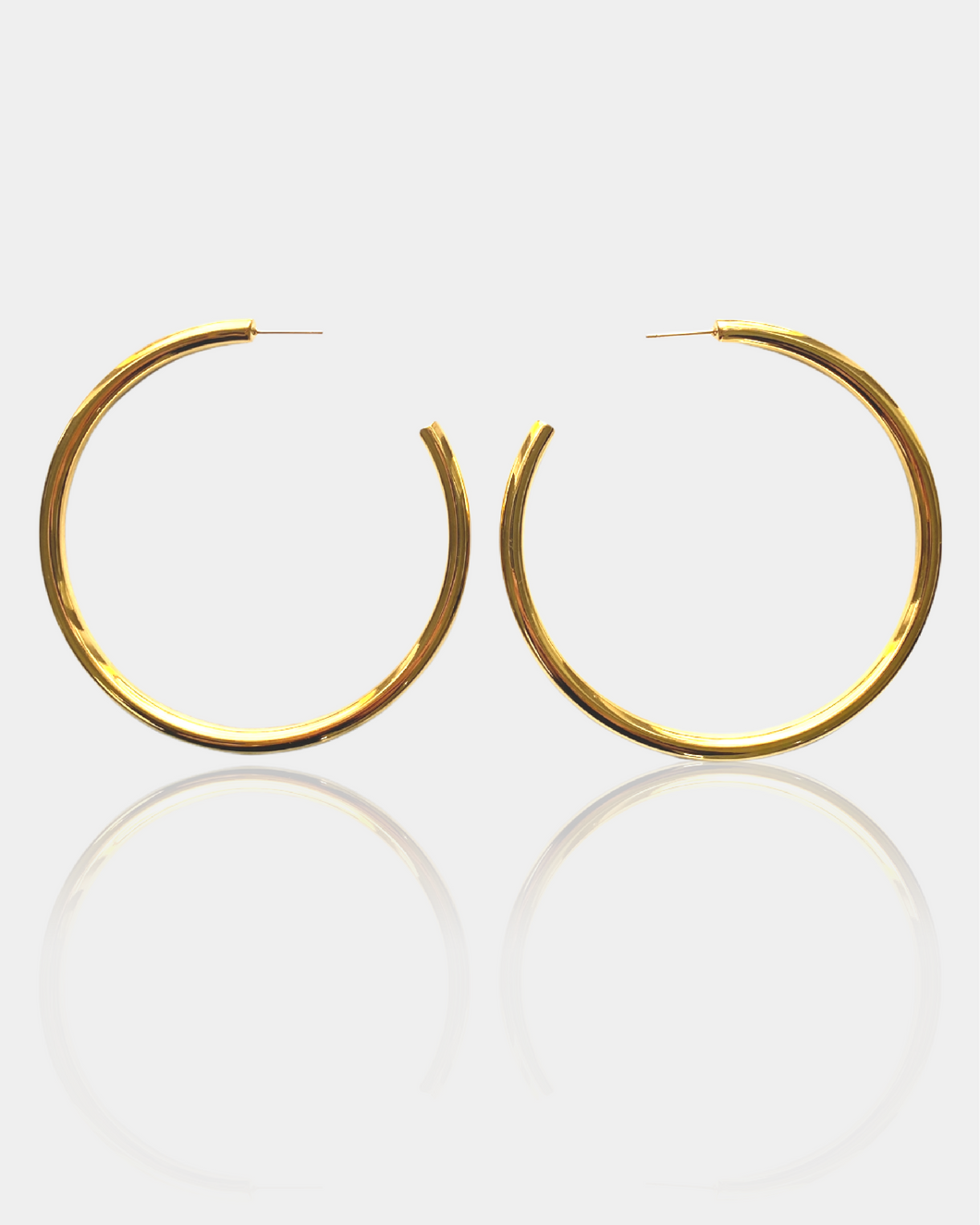 Hollow Polished Hoops 3