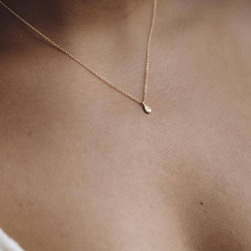 Mini Drop Diamond Necklace