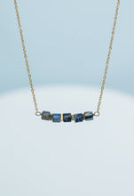 Load image into Gallery viewer, Stacked Cube Stones Necklace Multi - Lapis
