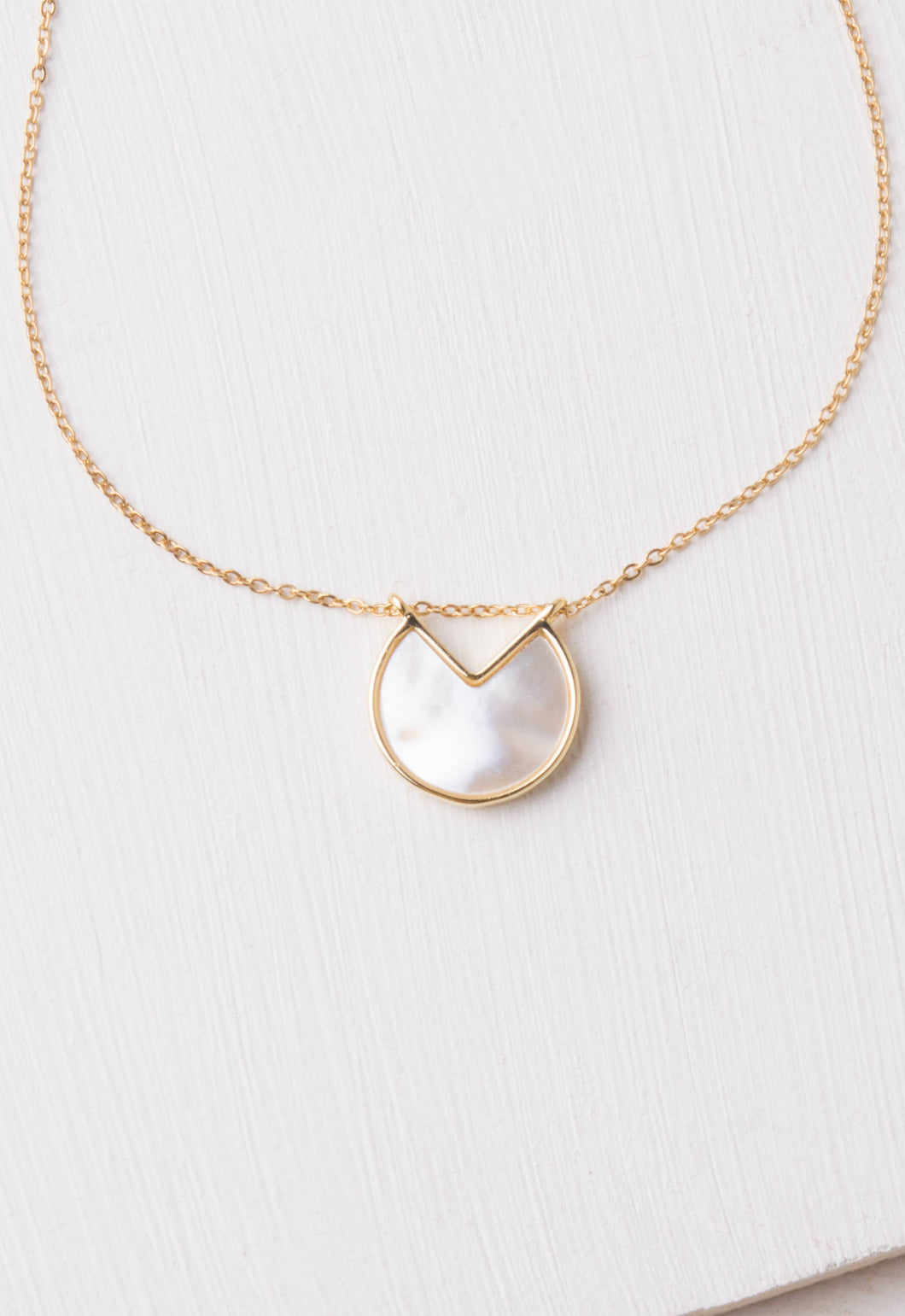 Slice Mother-of-Pearl & Gold Necklace