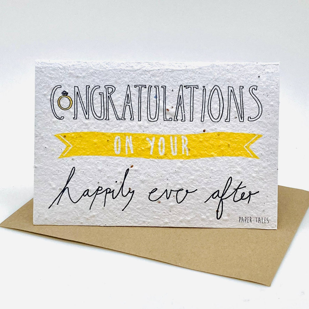 Growing Paper Greeting Card - Happily Ever After
