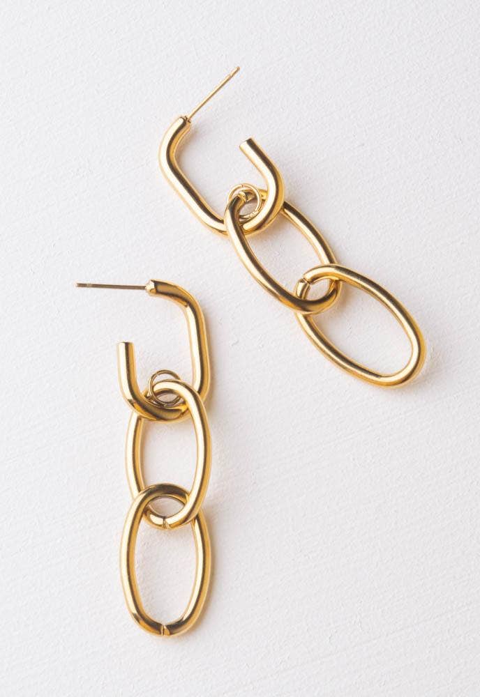 Zita Gold Chain Link Earrings