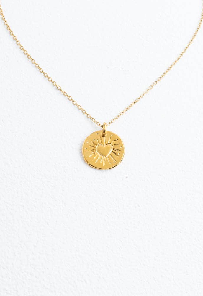Radiant Heart Necklace Gold