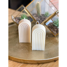 Load image into Gallery viewer, Tall Rainbow Arch Candle -  Ivory
