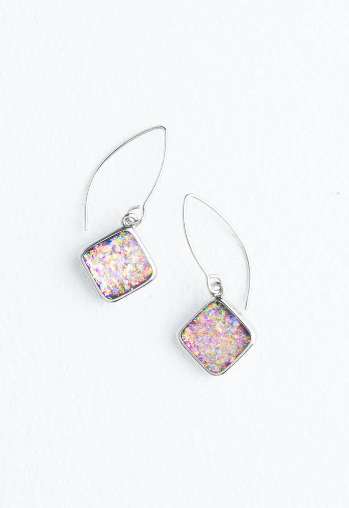 Silver Galaxy Earrings