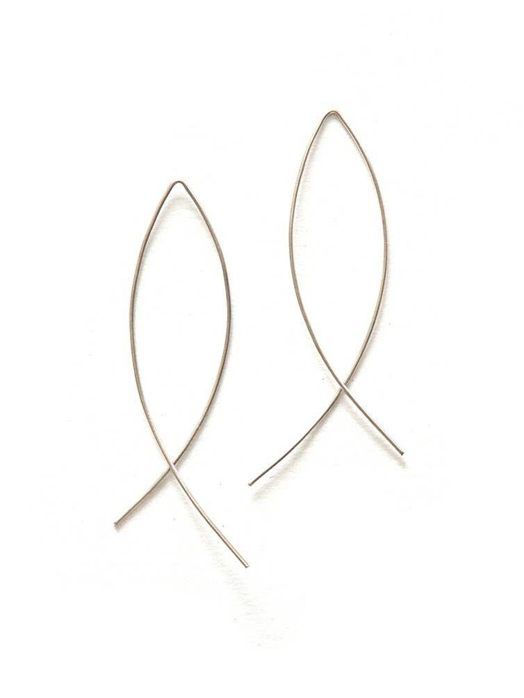 Cambered Sterling Silver Loopty Threaders