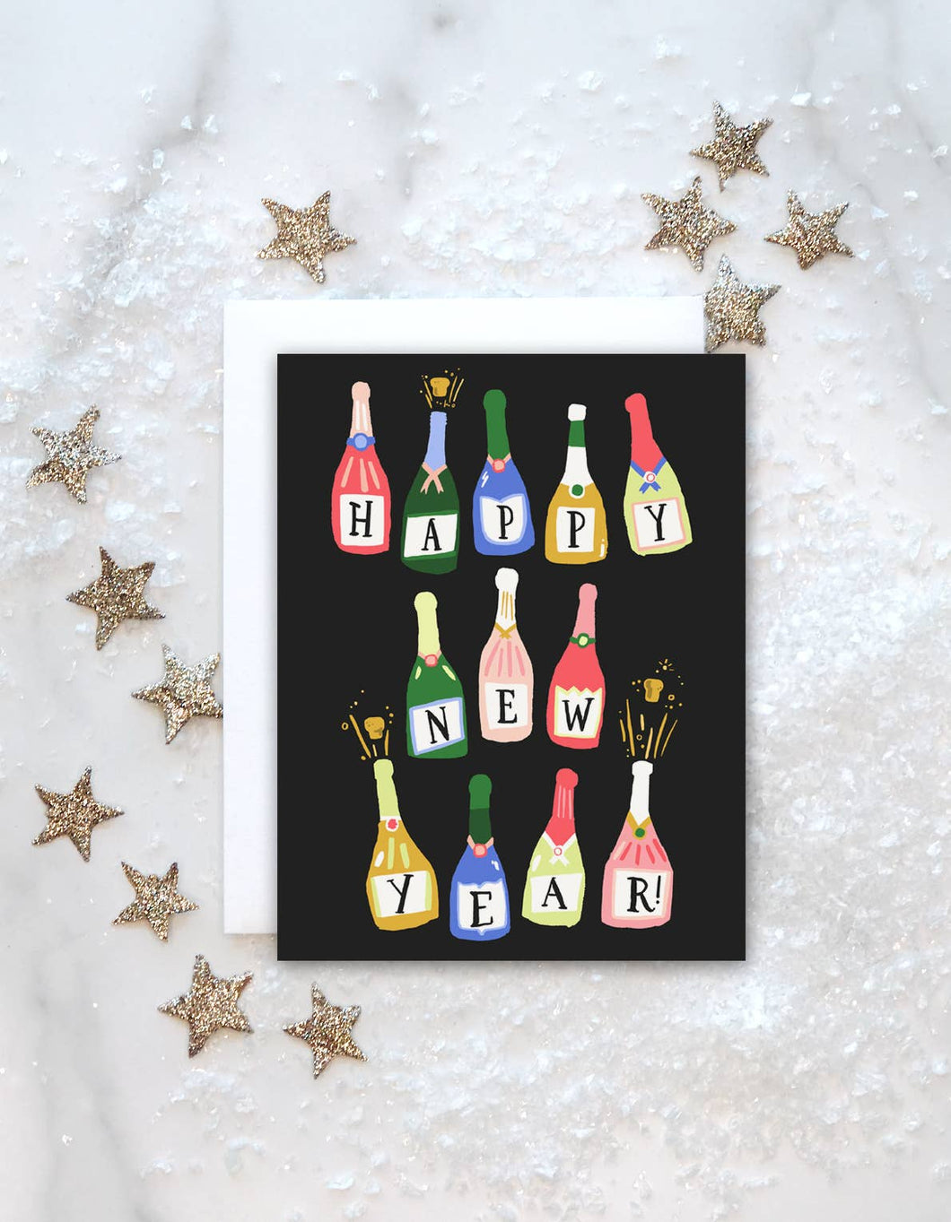 Champagne Bottles Card