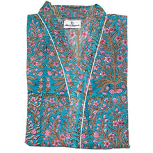 Load image into Gallery viewer, Block Printed Cotton Kimono Robe
