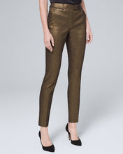 Load image into Gallery viewer, NWT White House Black Market Metallic Slim Ankle Pants- 6L
