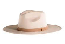 Load image into Gallery viewer, Ivory Wide Brim Fedora
