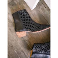 Load image into Gallery viewer, Black Handwoven Leather Booties
