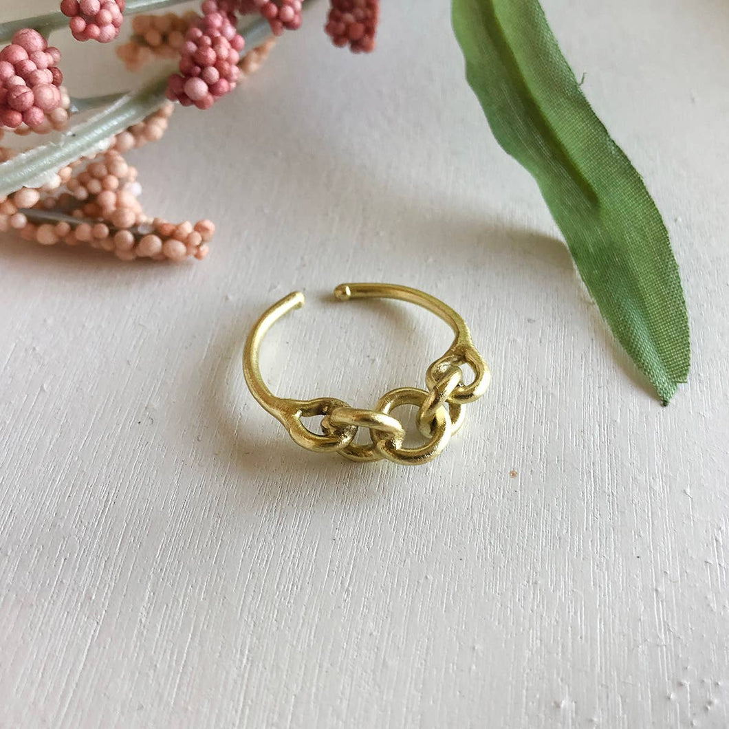 Chain Link Ring - Gold